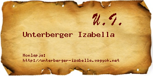 Unterberger Izabella névjegykártya